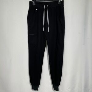 FIGS Technical Collection Black Drawstring Scrub Cargo Pants Joggers Women's XS